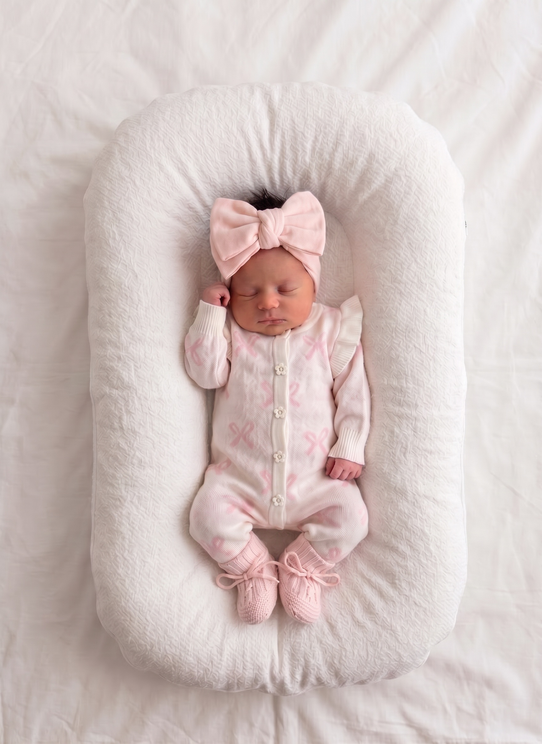 LONG FLUTTER BOW ROMPER | MILK
