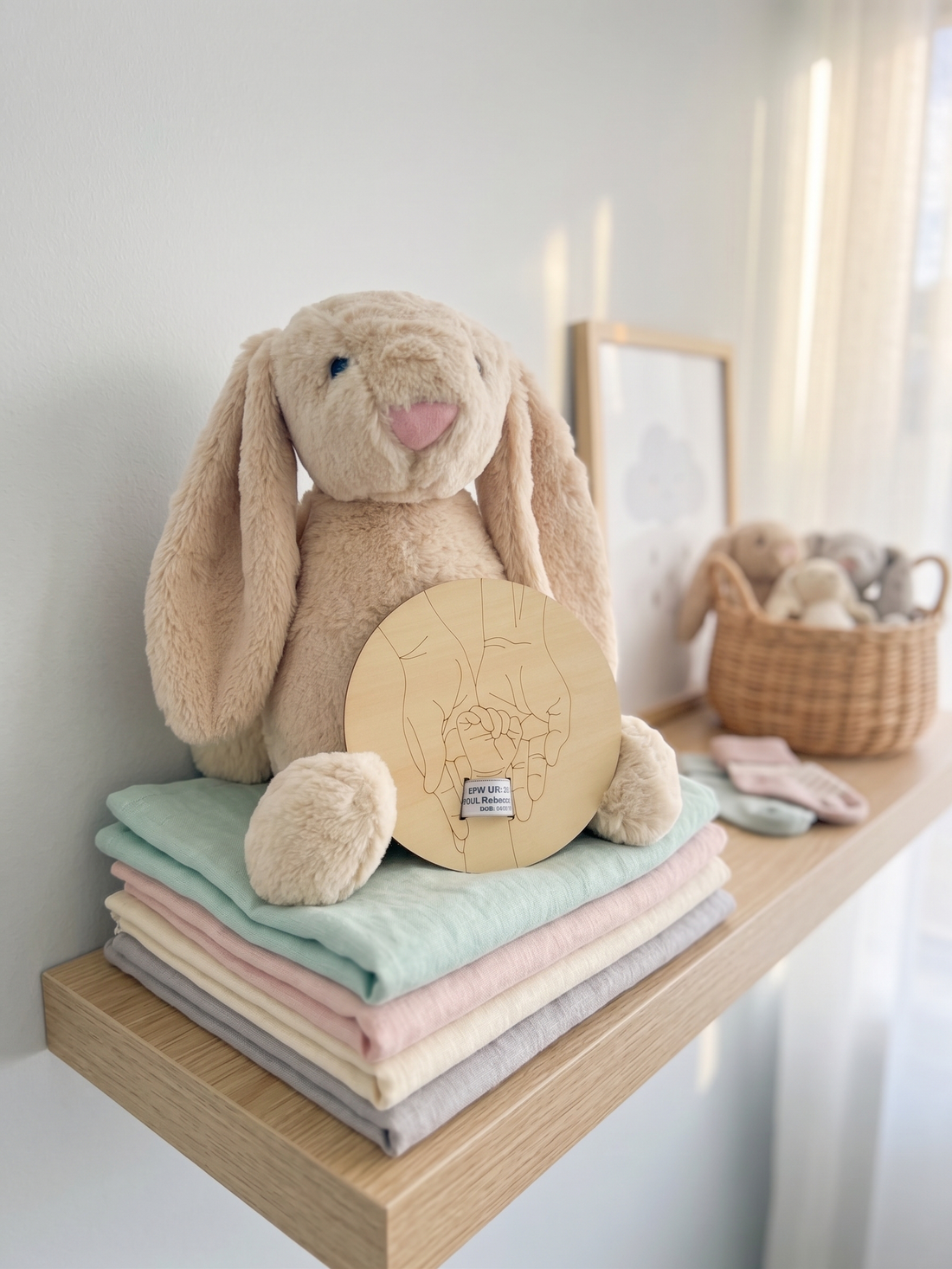 WOODEN BIRTH BAND KEEPSAKE PLAQUE