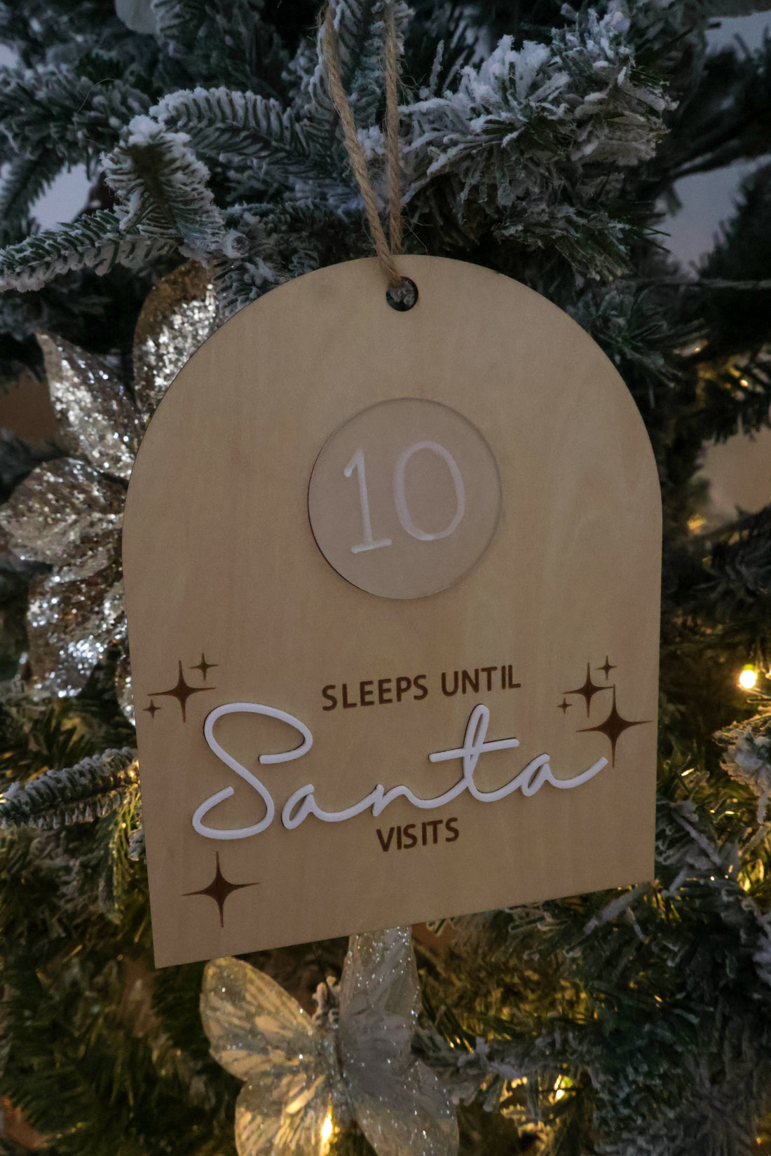SLEEPS UNTIL SANTA VISTS PLAQUE