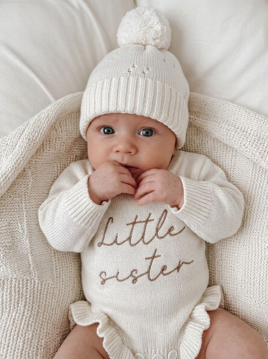 POINTELLE KNIT BEANIE | MILK