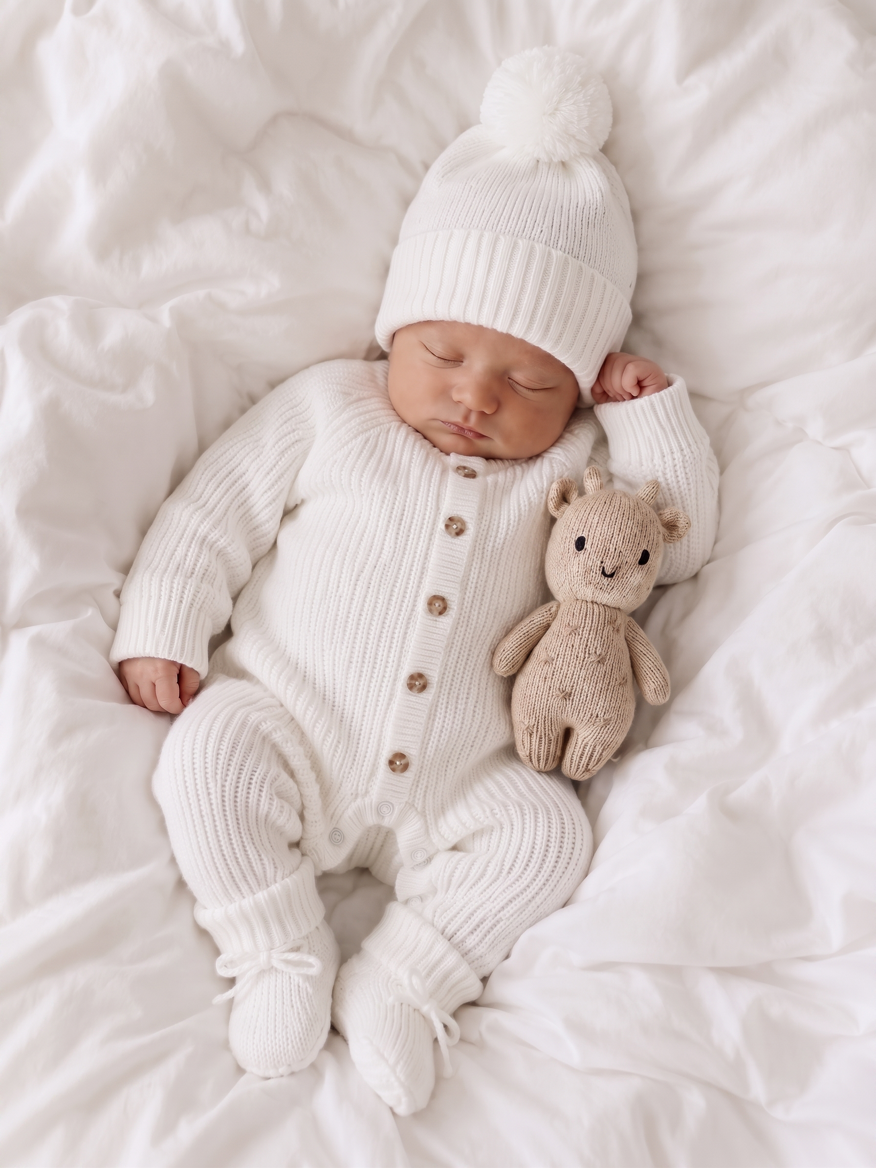 LONG COTTON SNAPS ROMPER | MILK