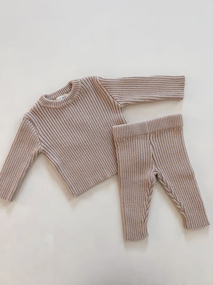 CLASSIC RIBBED SET | TEDDY BROWN