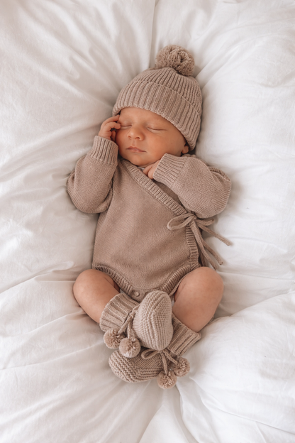 BOOTIES | POMPOM | TEDDY BROWN