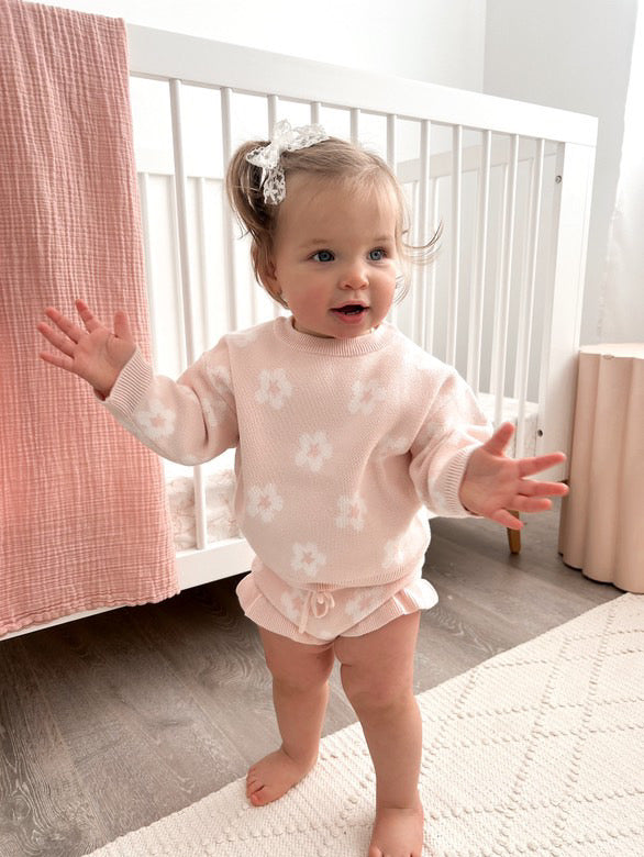 FLOWER JUMPER | BABY PINK