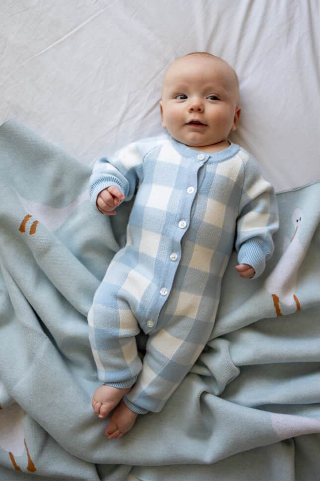 GINGHAM ROMPER | BLUE