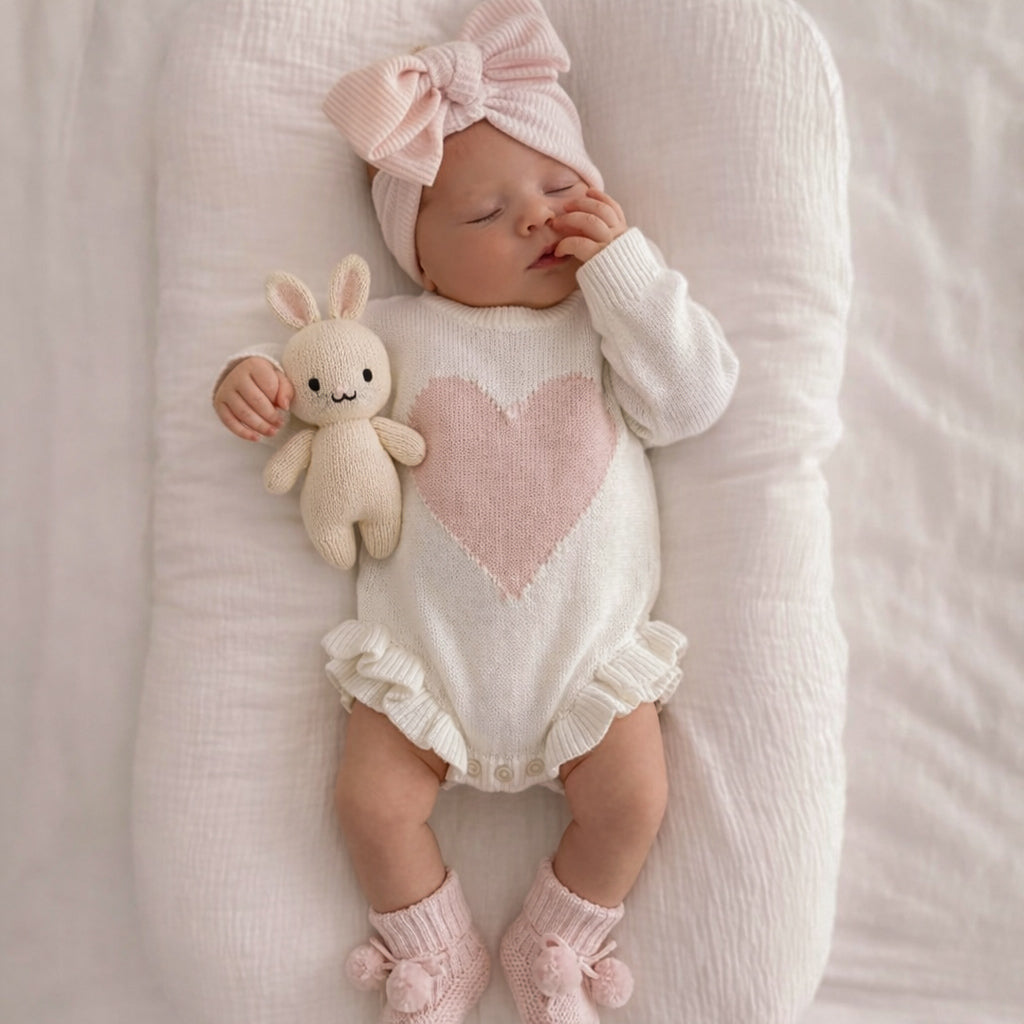 PINK HEART FRILL LEG ROMPER