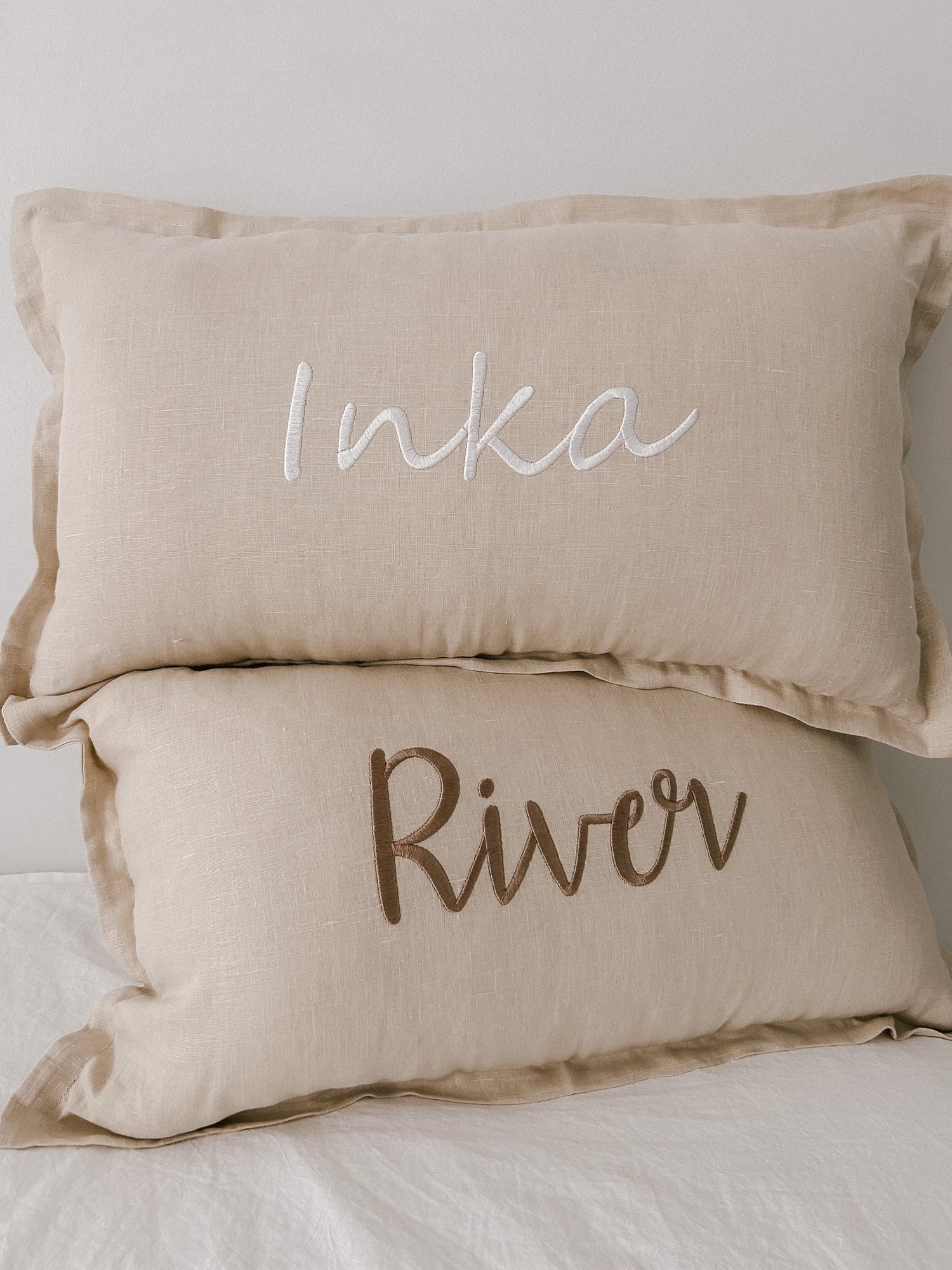 PERSONALISED LINEN CUSHION | OATMEAL