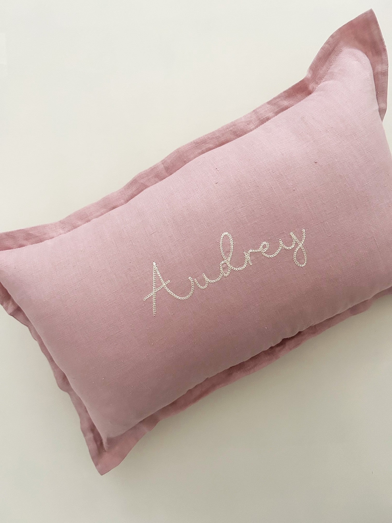PERSONALISED LINEN CUSHION | PINK MAUVE