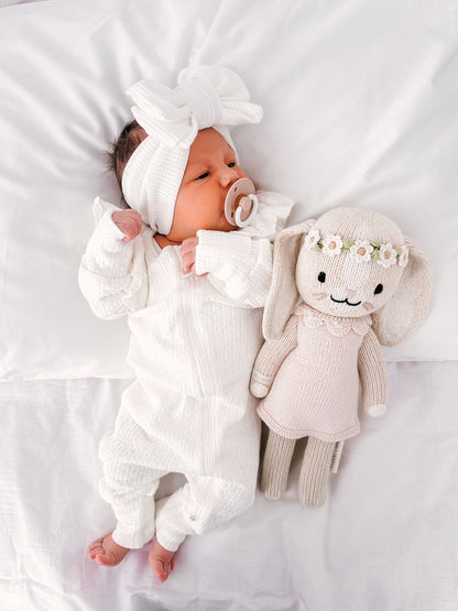 FLUTTER POINTELLE ONESIE | MILK