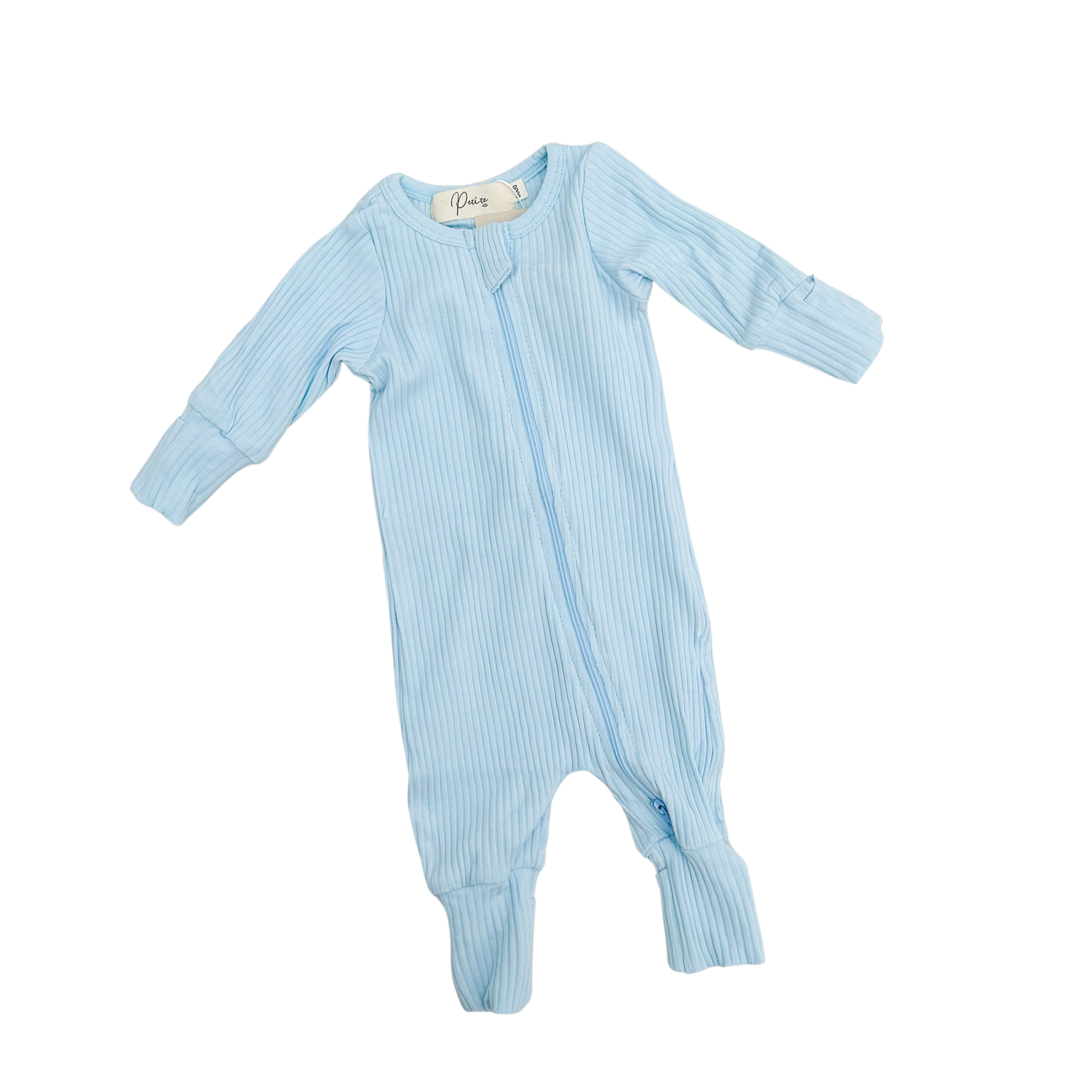 RIBBED ONESIE | PASTEL BLUE