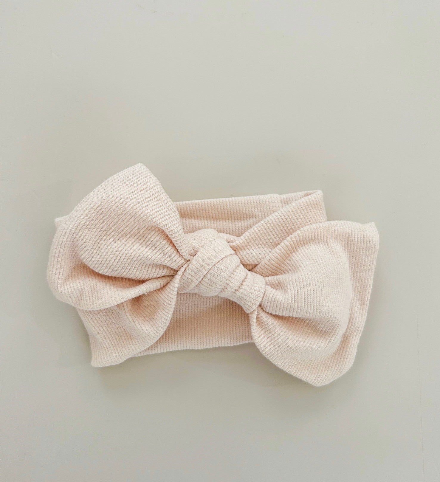 RIBBED KNOT HEADBAND - NUDE