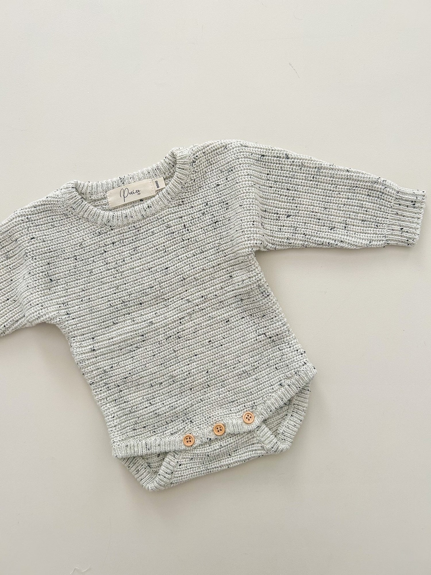 CLASSIC RIBBED ROMPER - SPECKLED | PERSONALISED EMBROIDERY AVAILABLE