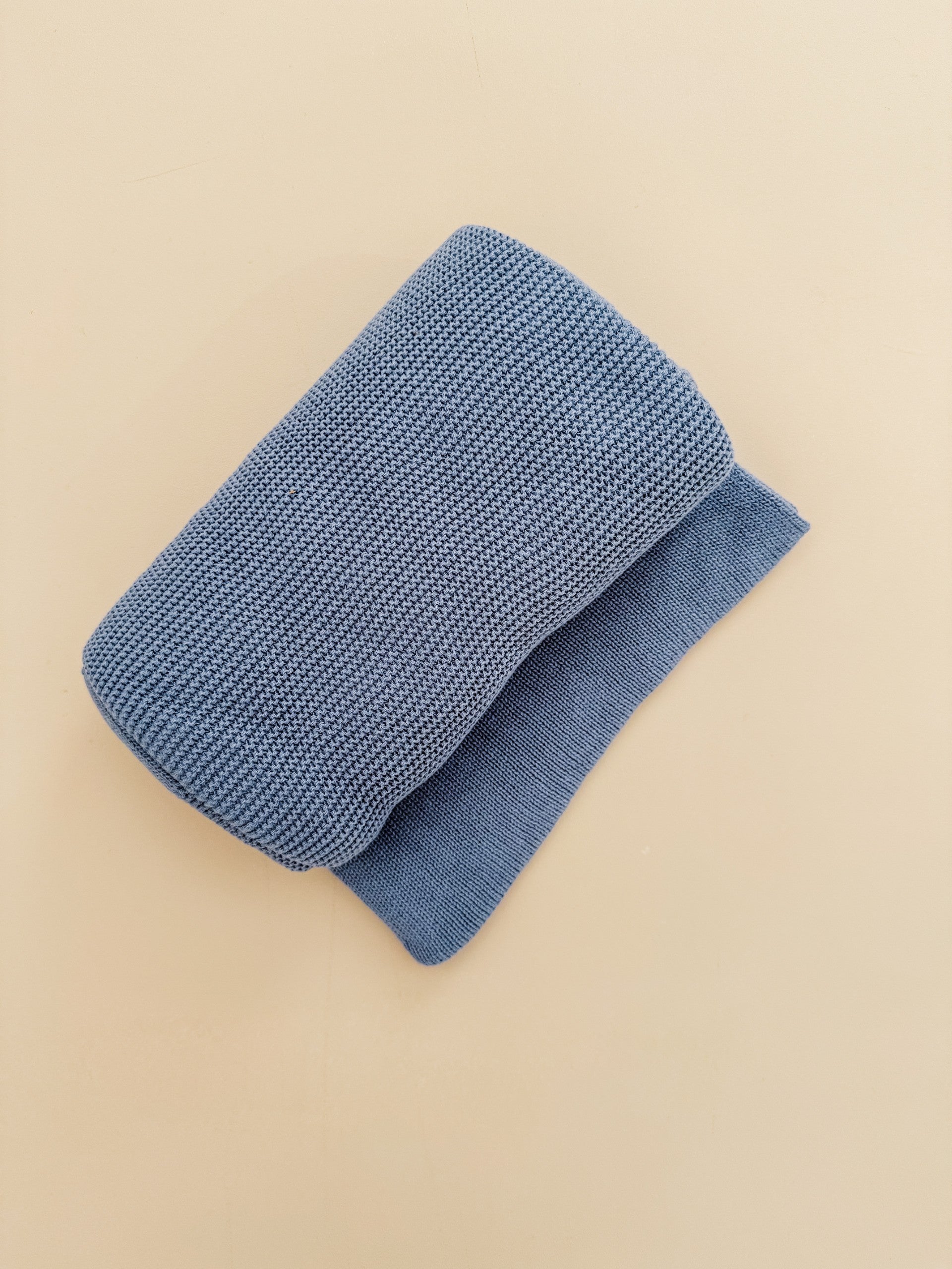 THICK BOARDER PERSONALISED BABY BLANKET | FRENCH BLUE