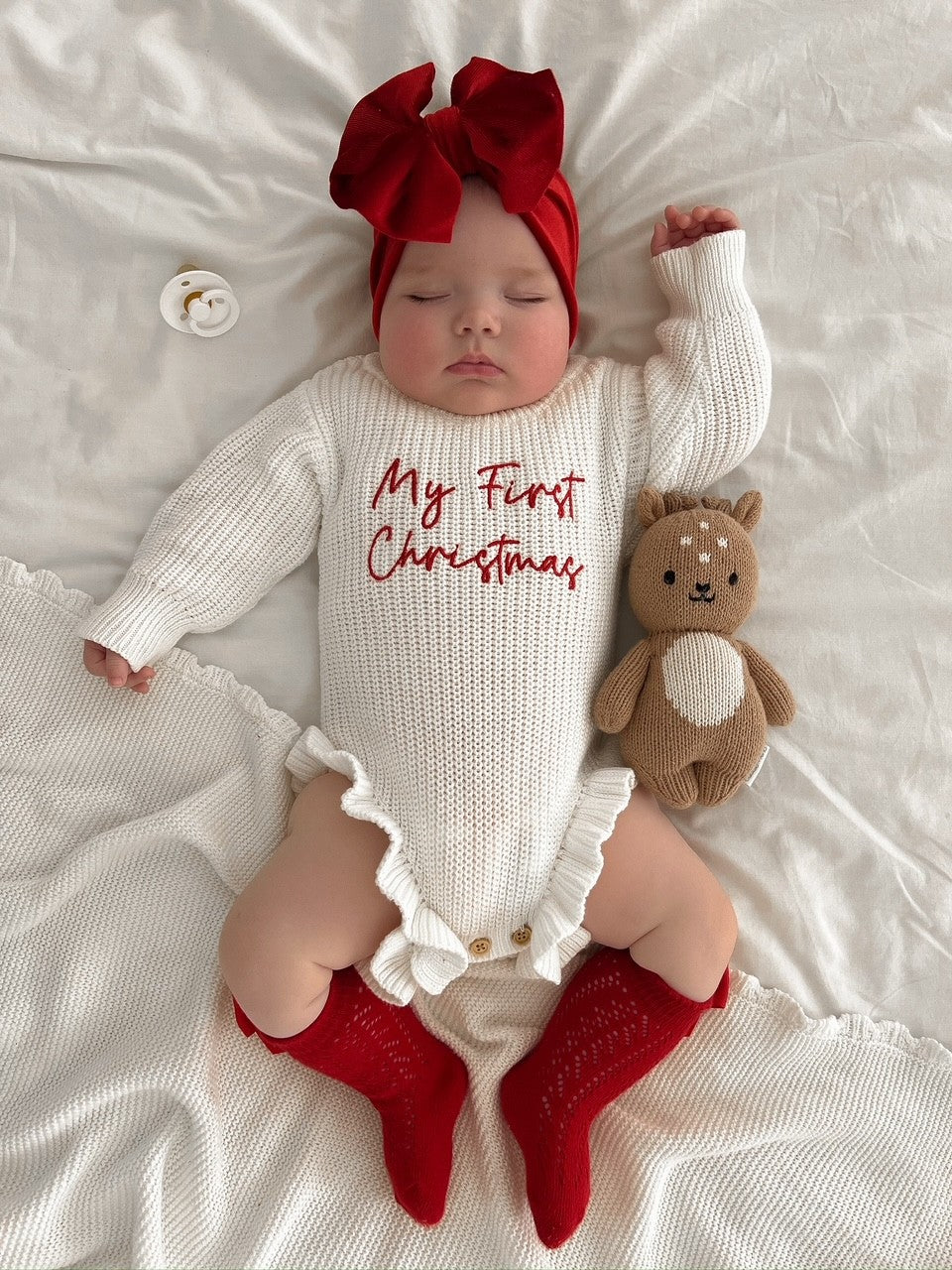 VELVET BOW HEADBAND - RED