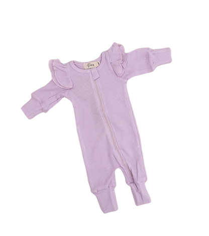 FLUTTER WAFFLE ONESIE | BRIGHT VIOLET