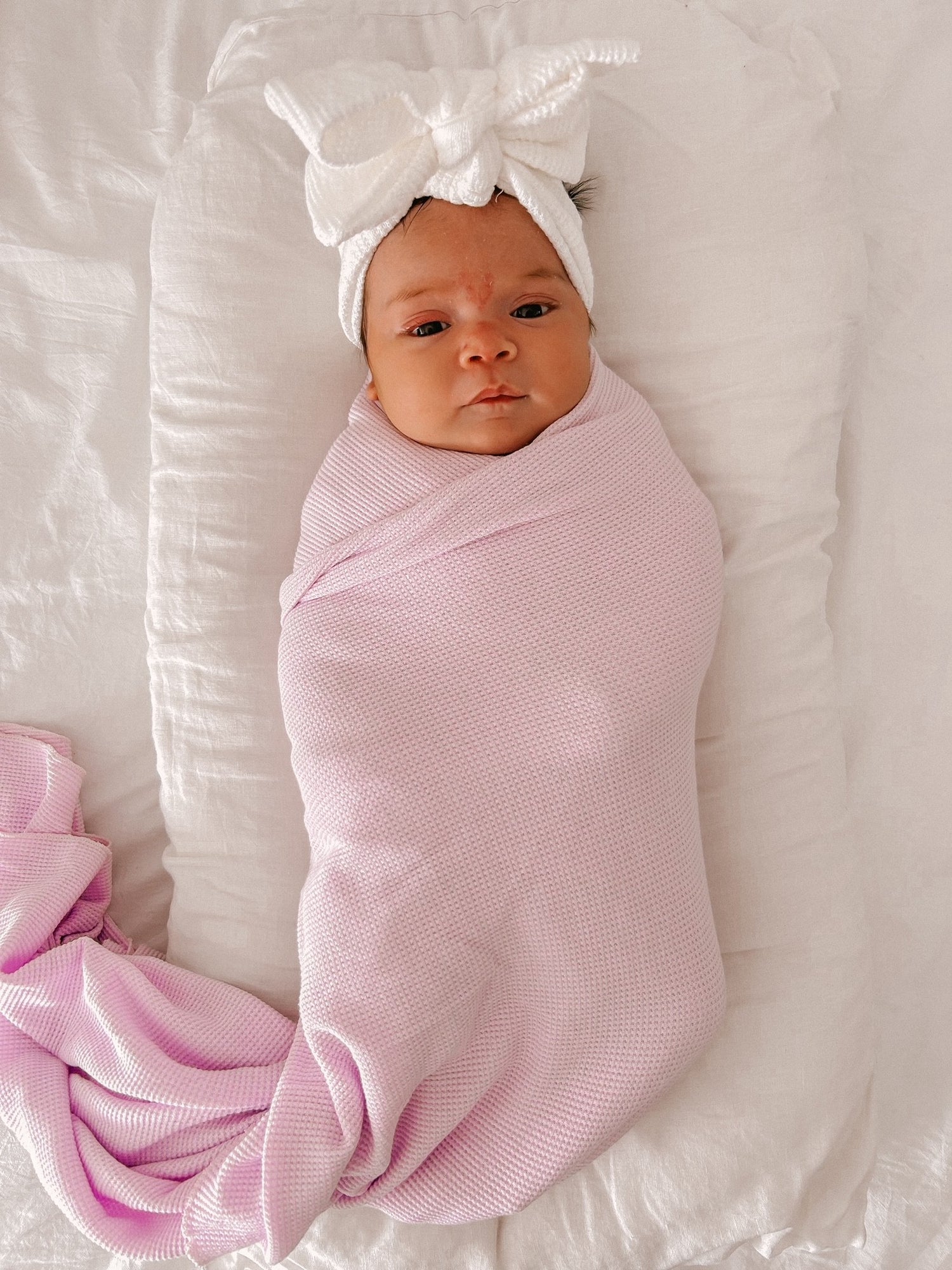 WAFFLE SWADDLE BLANKET | BRIGHT VIOLET