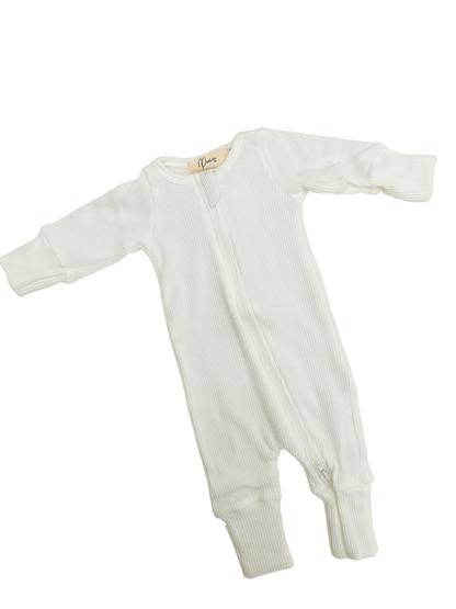 WAFFLE ONESIE | WHITE