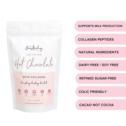 LACTATION HOT CHOCOLATE WITH COLLAGEN (DF, SF)