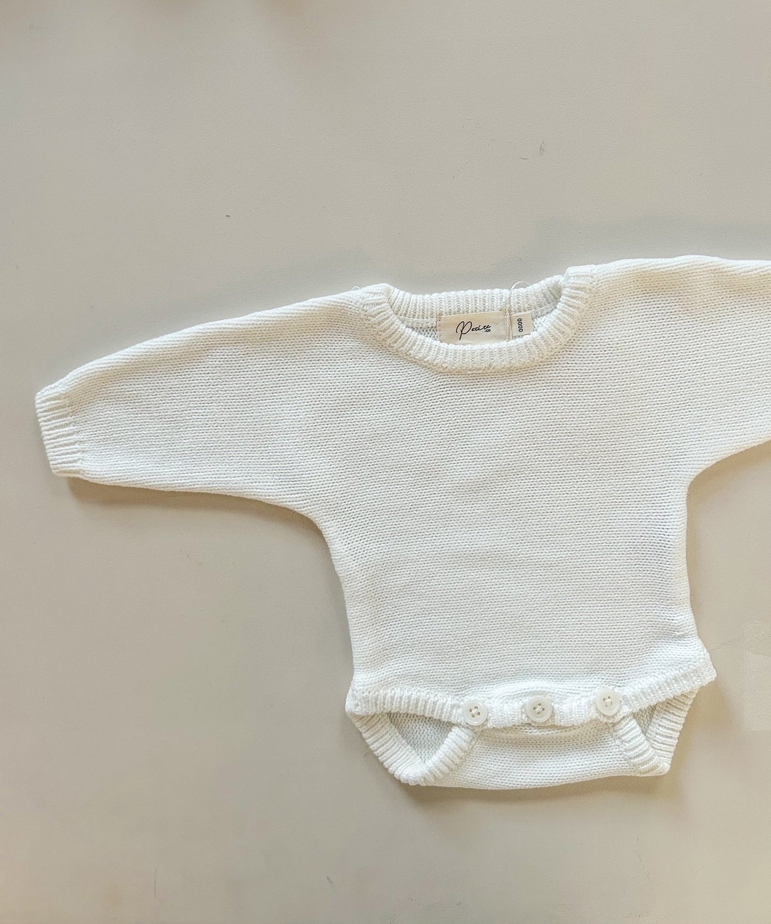 CLASSIC BIRTH ANNOUNCEMENT ROMPER - MILK