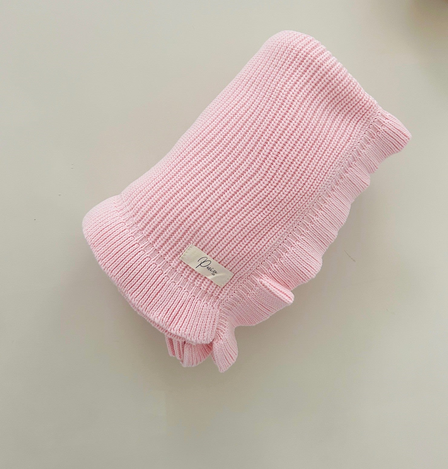 FRILL BABY BLANKET | CANDY PINK