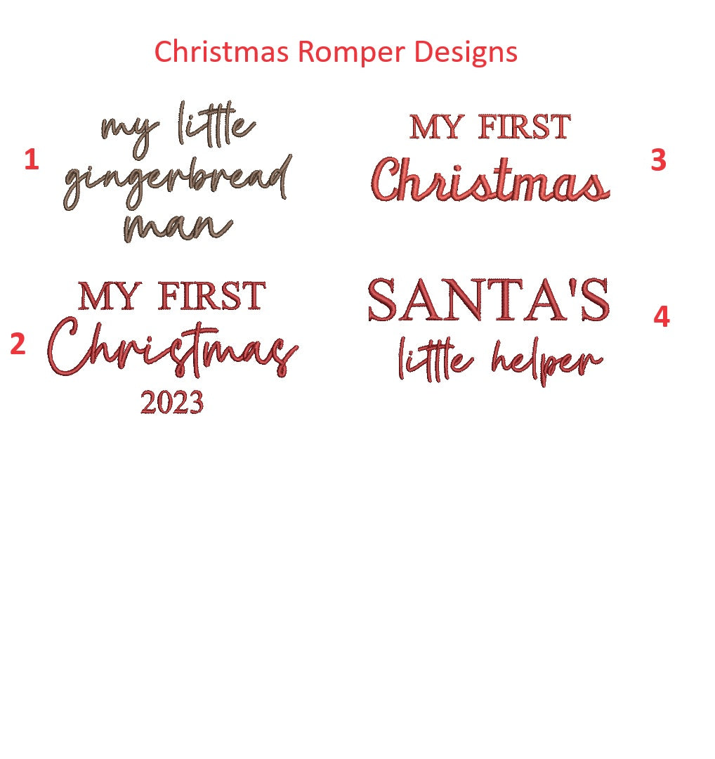 RIBBED CHRISTMAS ROMPER