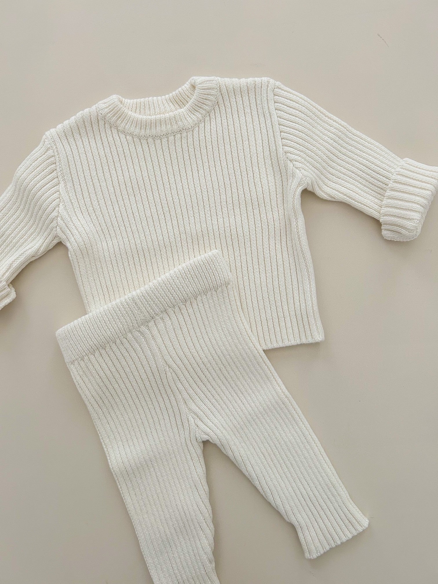 CLASSIC RIBBED SET | MILK