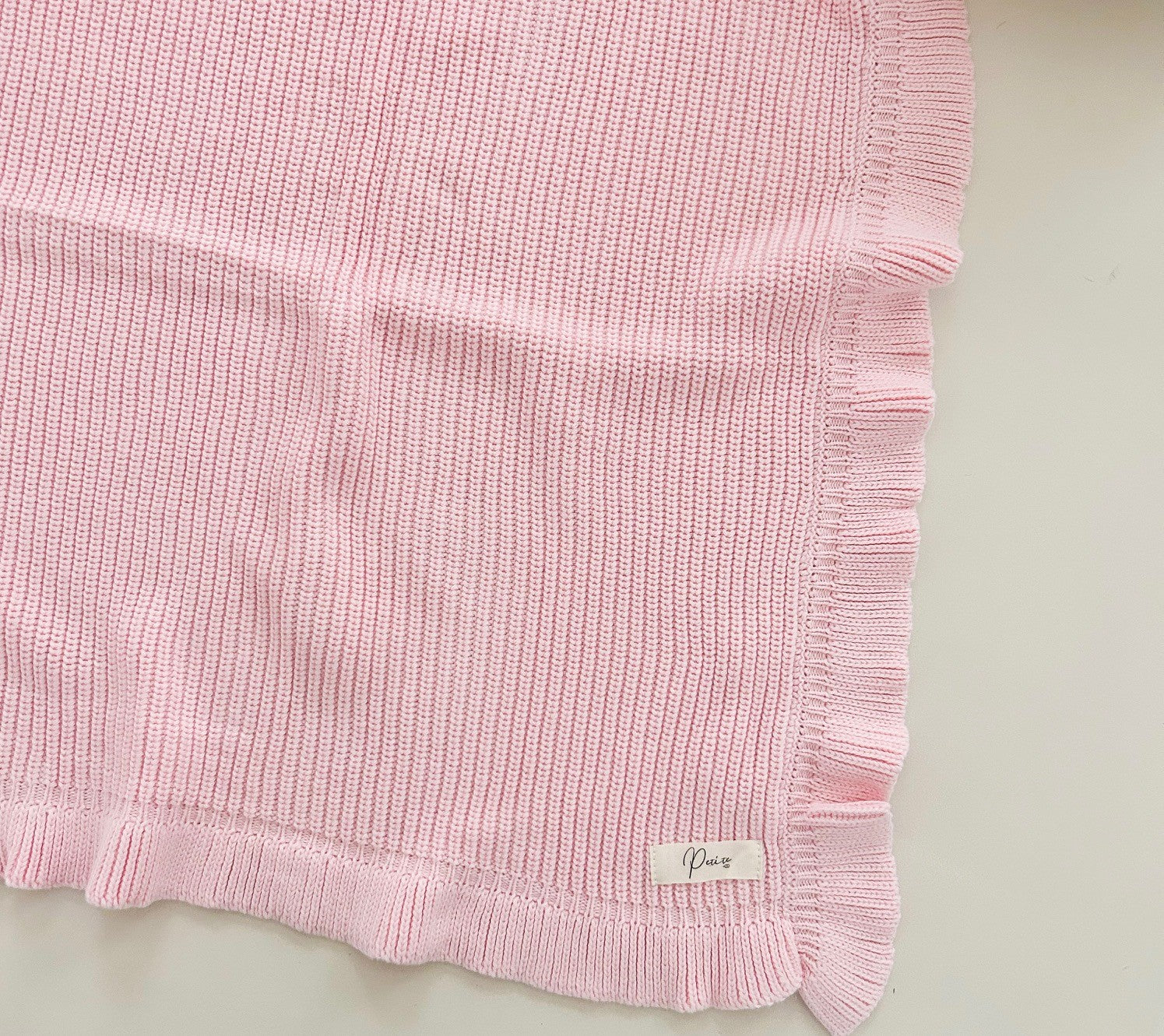 FRILL BABY BLANKET | CANDY PINK
