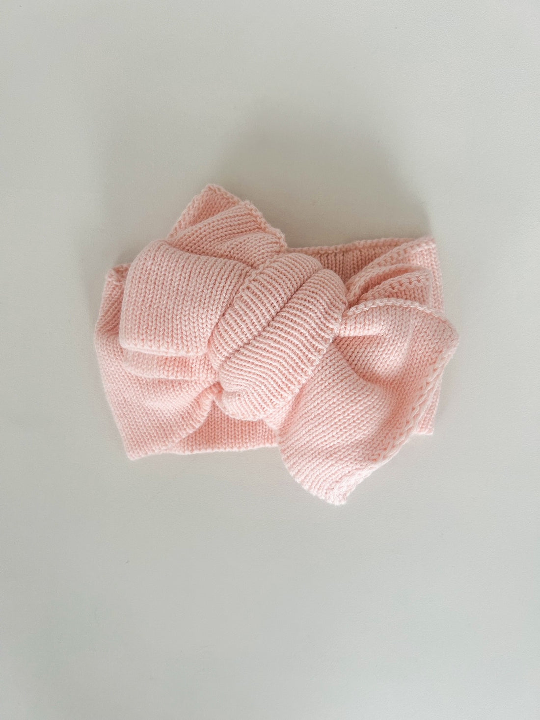 KNIT TOPKNOT BOW - PINK