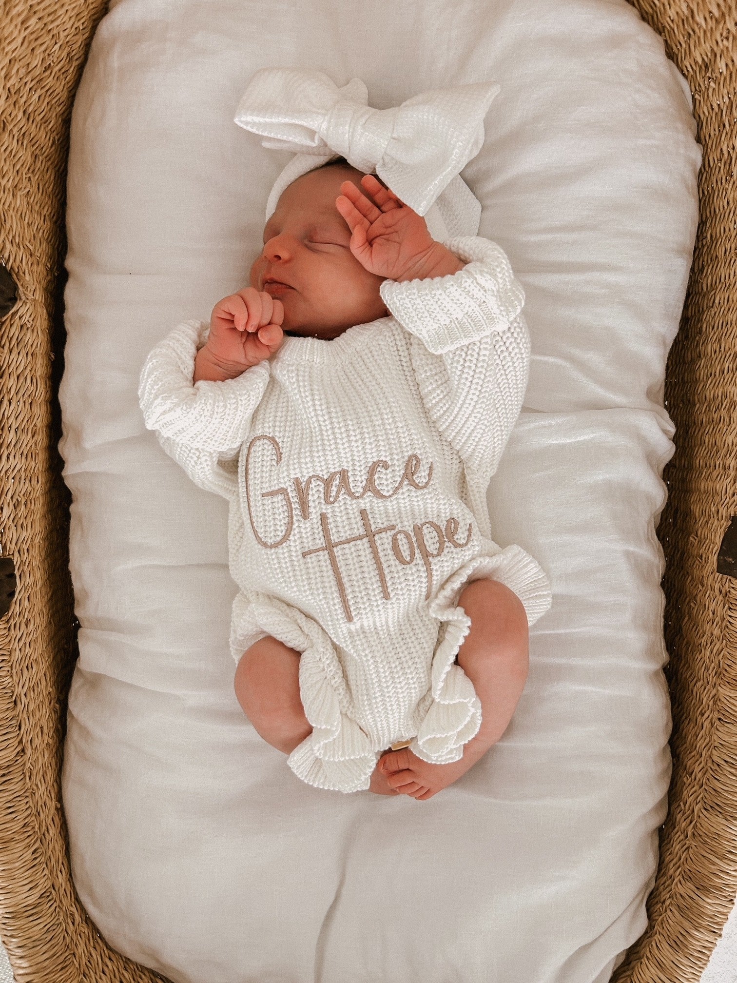 LITTLE A - Frill Sweat Romper - Gold
