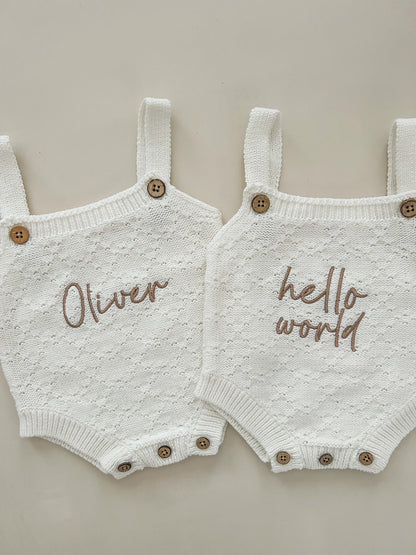 HEIRLOOM NEWBORN ROMPER | WHITE
