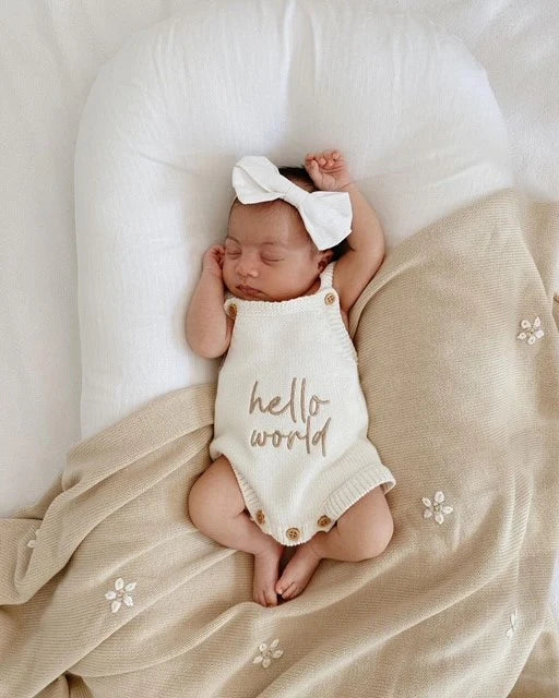 HELLO WORLD - CLASSIC ROMPER | MILK