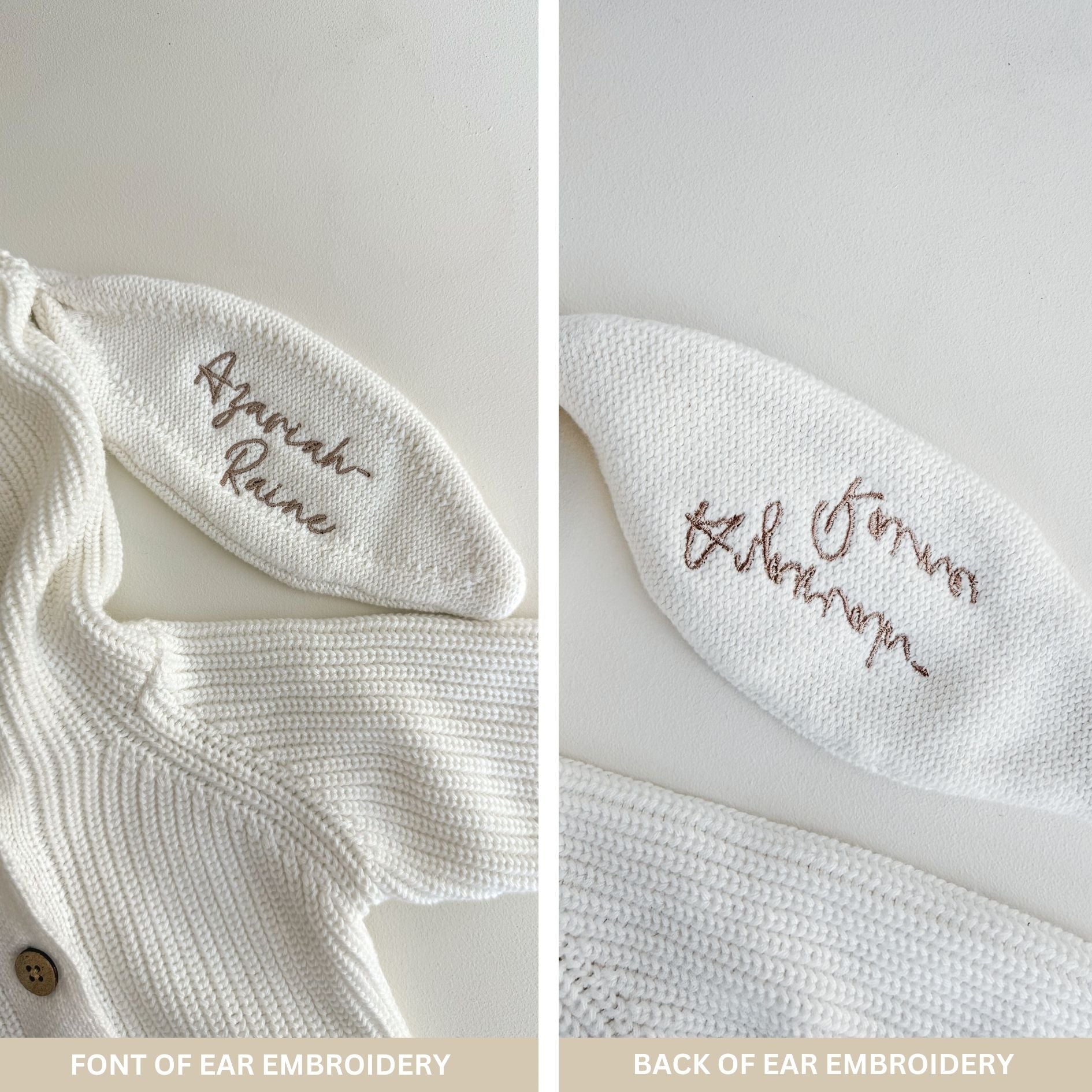 BUNNY HOODED ROMPER | TEDDY BROWN