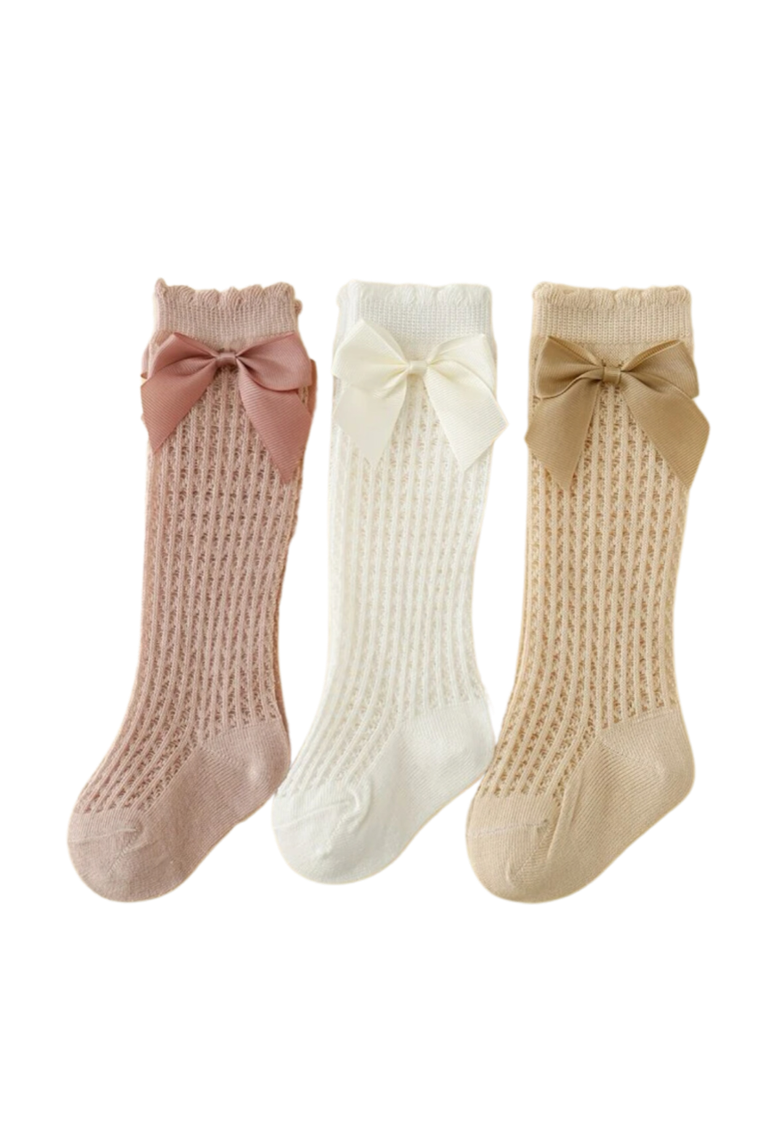 LONG MESH BOW SOCKS