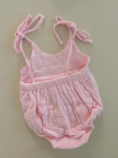 MUSLIN SUMMER ROMPER | PINK