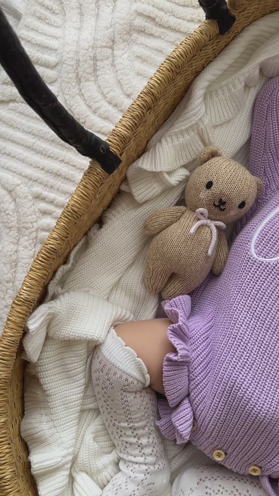 RIBBED LEG FRILL ROMPER - ORCHID