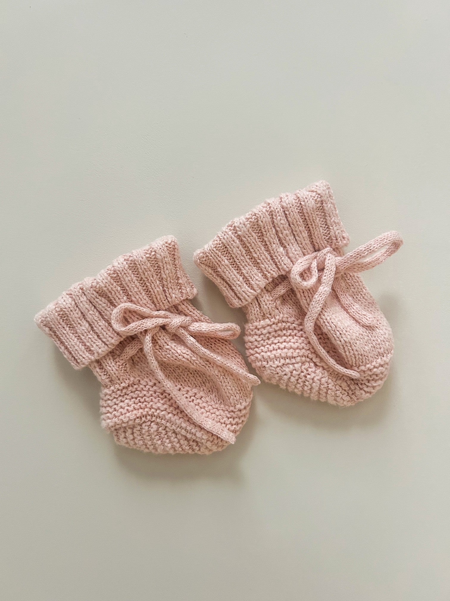 TEXTURED COTTON BOOTIES | ROSE