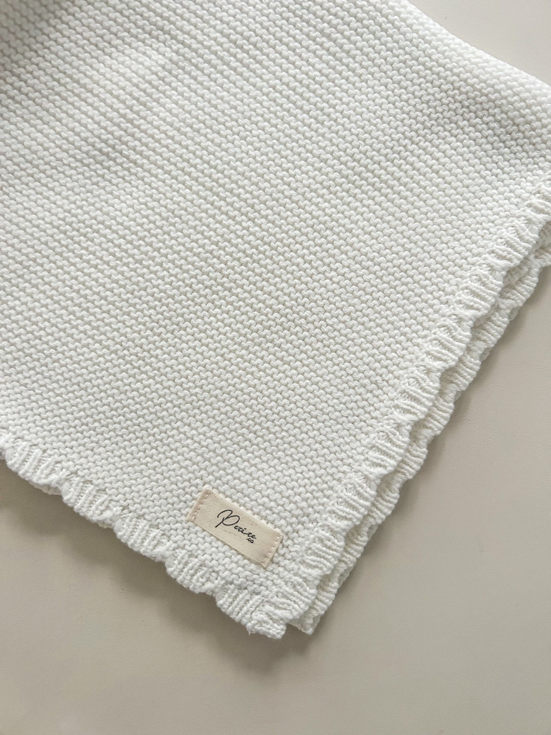 SCALLOP PERSONALISED BABY BLANKET | MILK