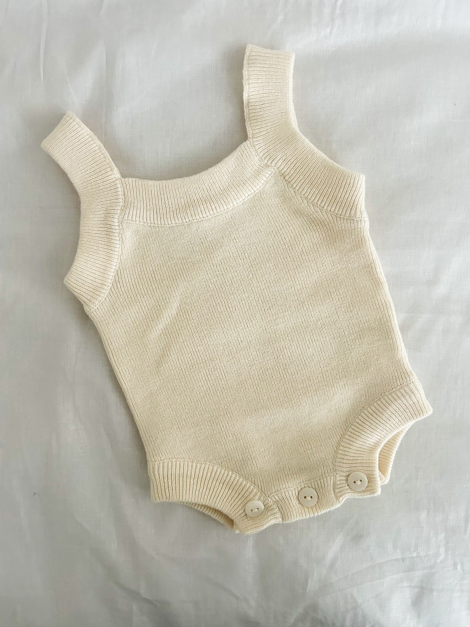 SINGLET ROMPER - BUTTER