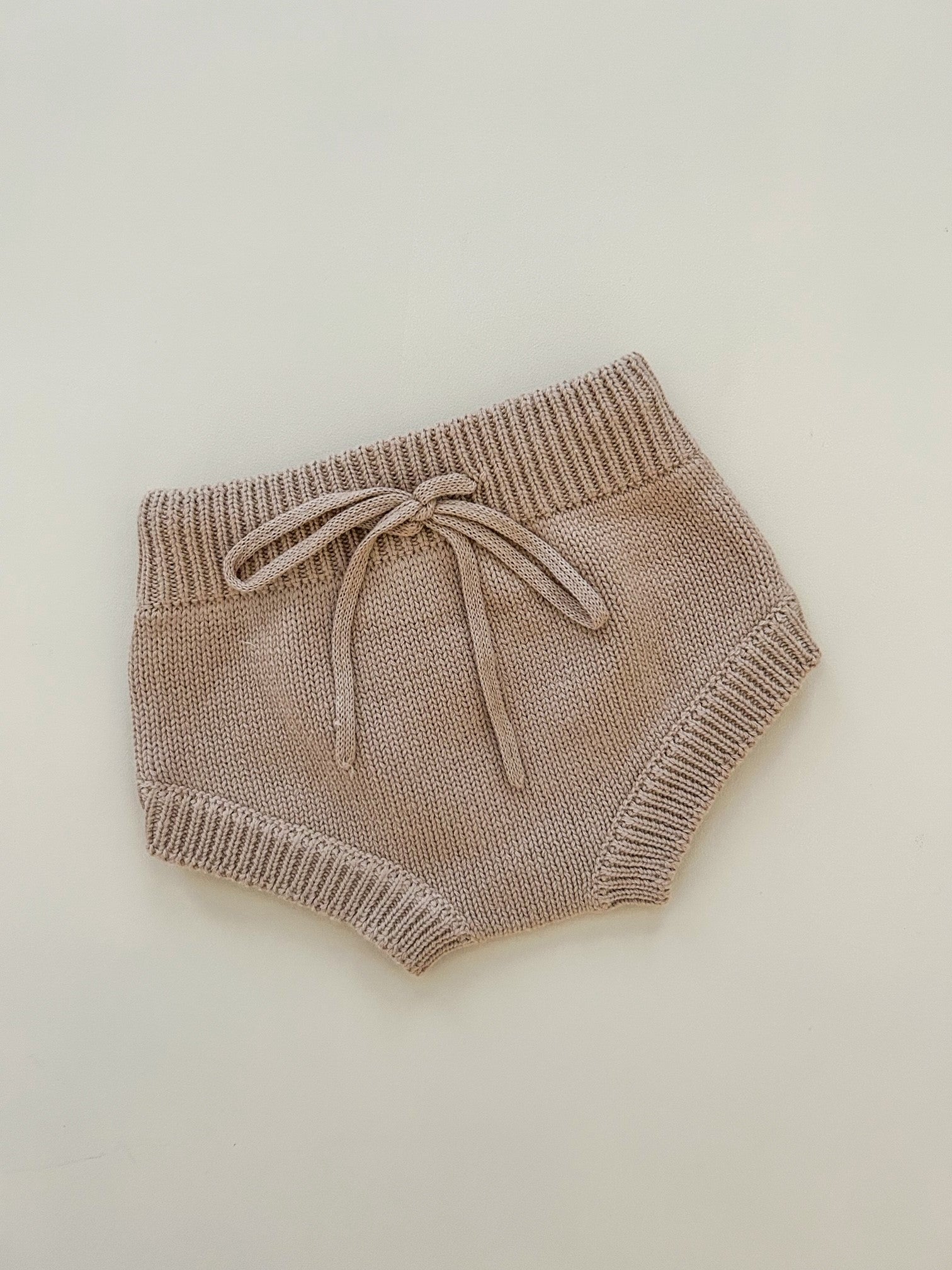 KNIT BLOOMERS - TEDDY BROWN