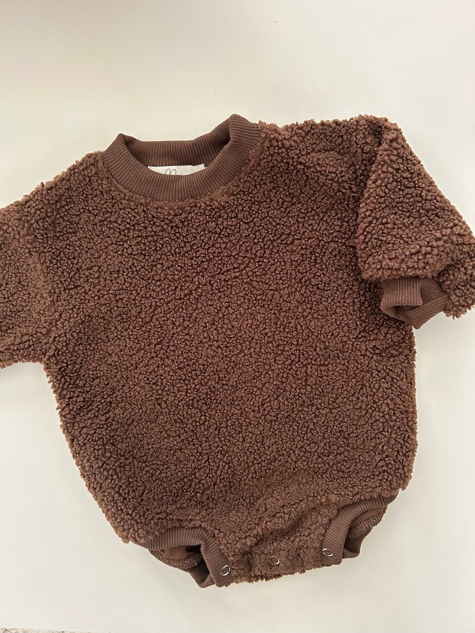 BUBBLE TEDDY ROMPER - CHOCOLATE