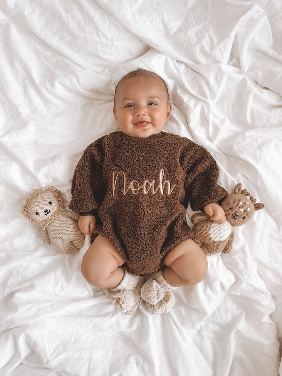 BUBBLE TEDDY ROMPER - CHOCOLATE