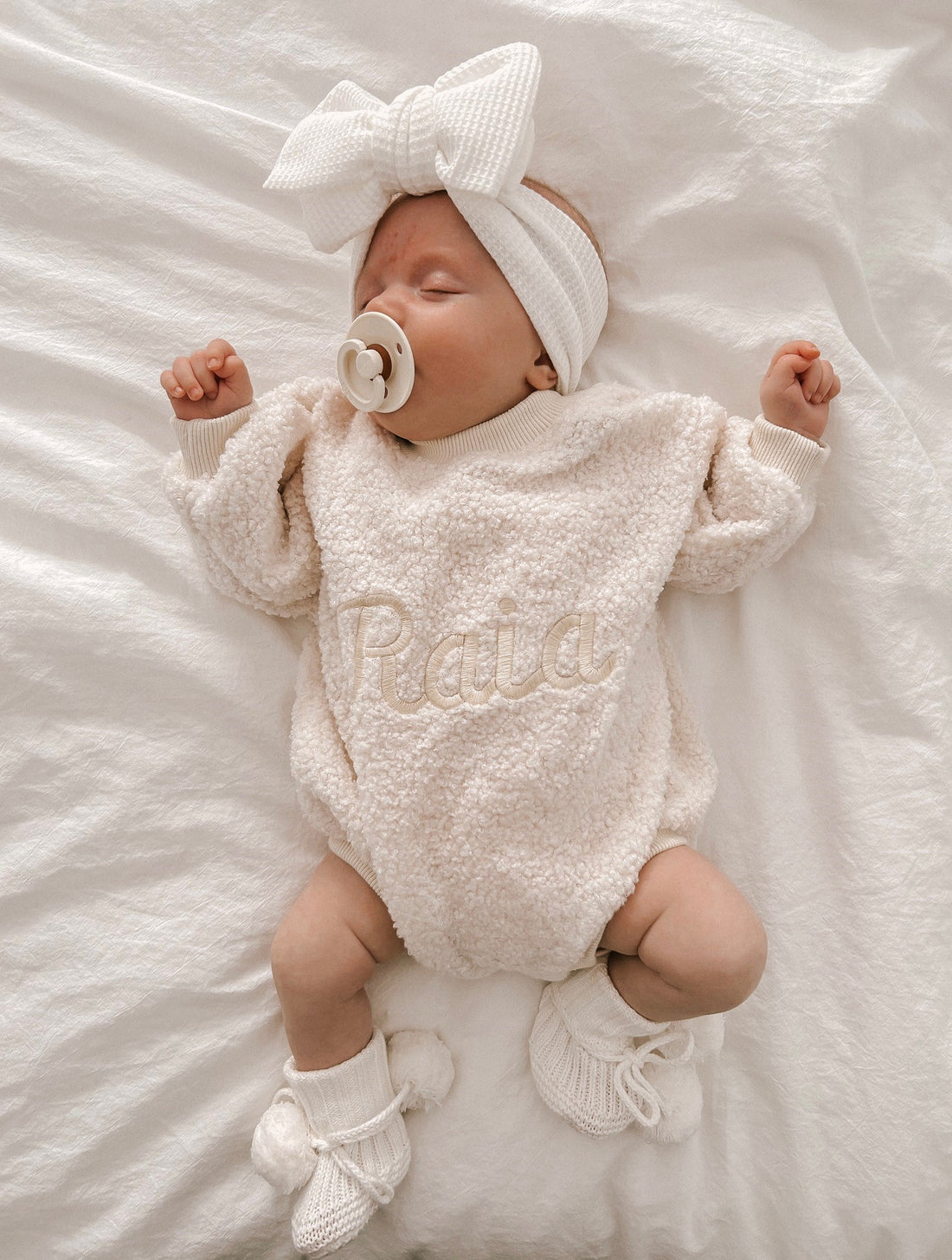 BUBBLE TEDDY ROMPER - IVORY