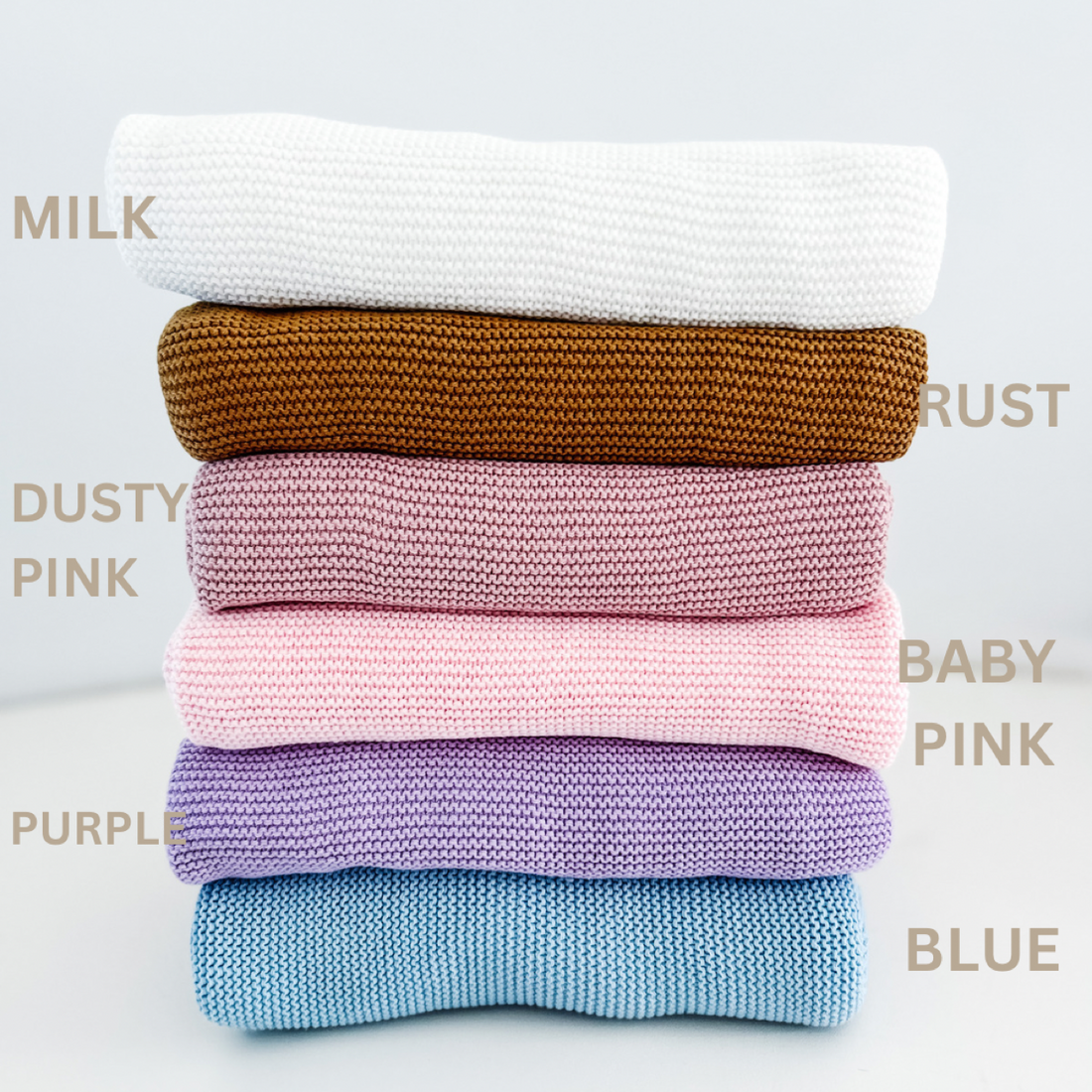 THICK BOARDER PERSONALISED BABY BLANKET | BLUE