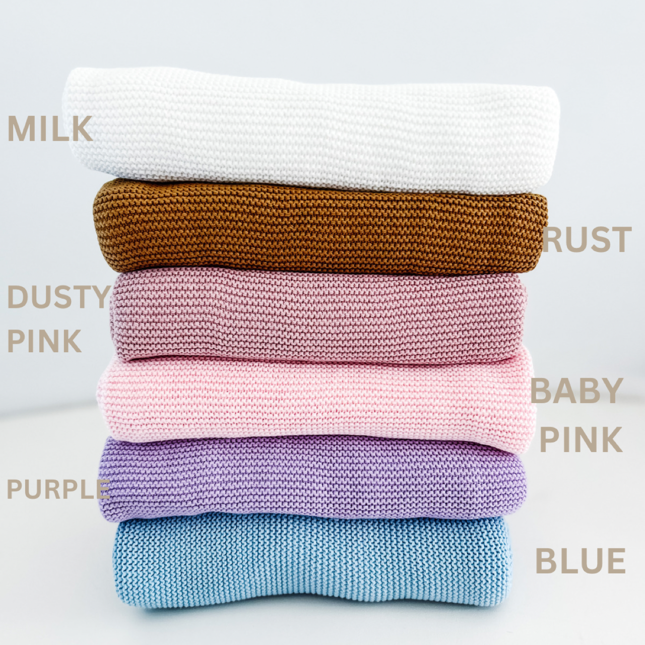 THICK BOARDER PERSONALISED BABY BLANKET | RUST