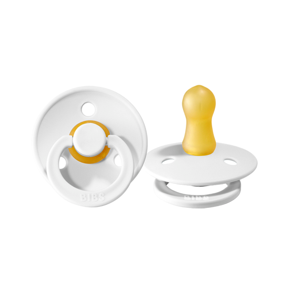 BIBS DUMMY / PACIFIER 2 PACK (SIZE 1)  | WHITE