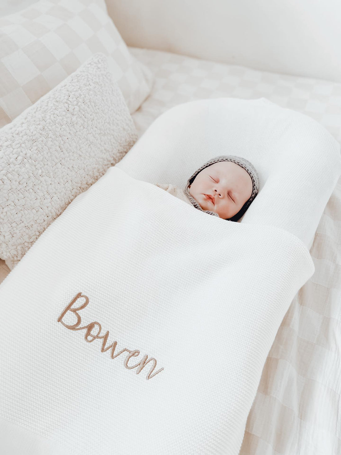 THICK BOARDER PERSONALISED BABY BLANKET | MILK