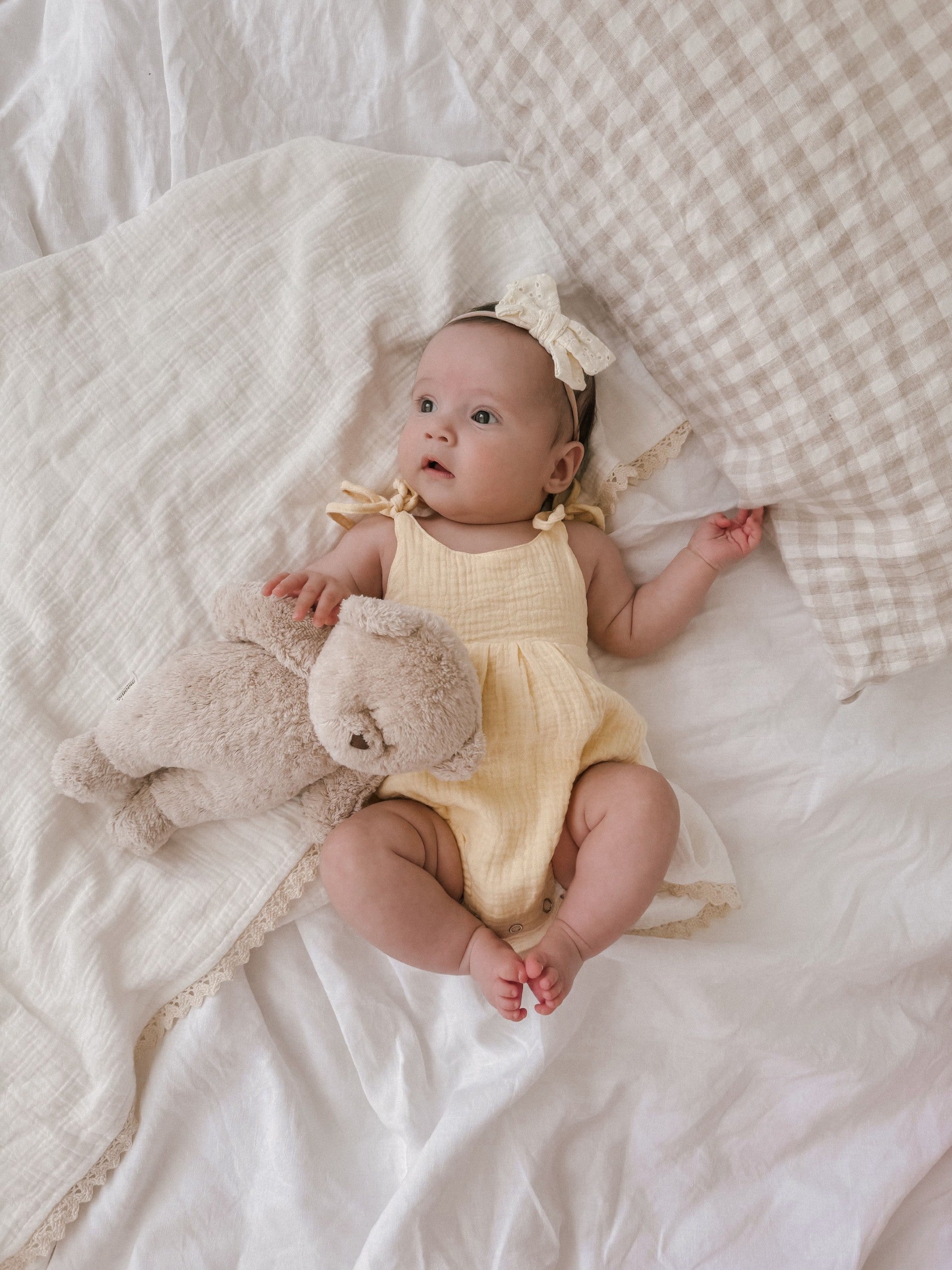 MUSLIN SUMMER ROMPER | YELLOW