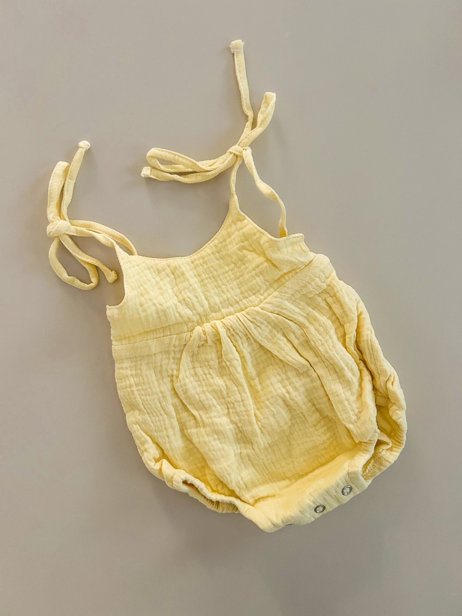 MUSLIN SUMMER ROMPER | YELLOW