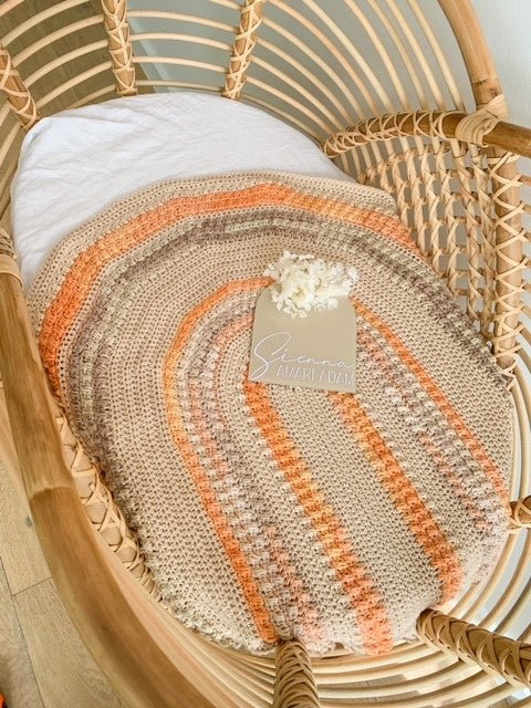 RAINBOW BASSINET / PRAM BLANKET - SUNRISE