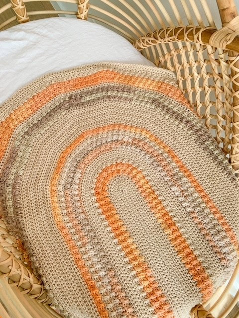 RAINBOW BASSINET / PRAM BLANKET - SUNRISE